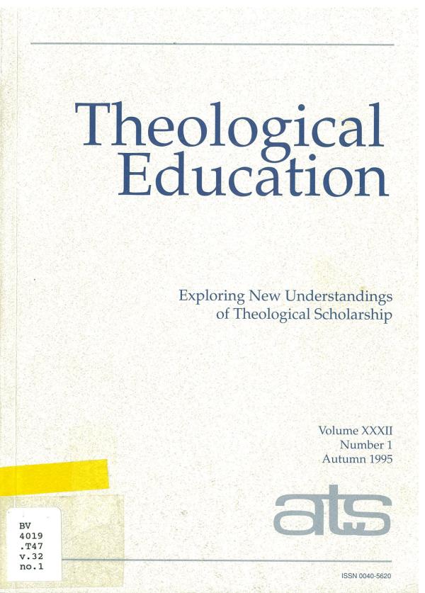 Exploring New Understandings of Theological Scholarship (pdf)