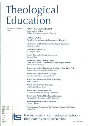 Faculty Vocation and Governance Project (pdf)