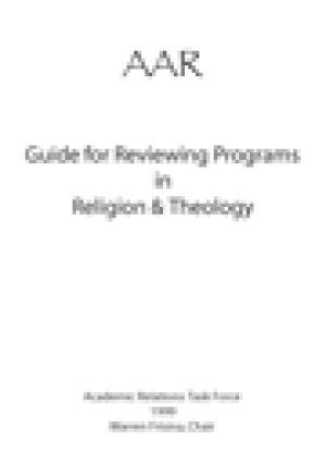 “Guide For Reviewing Programs in Religion & Theology”