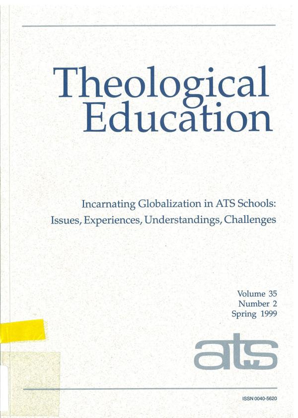 Incarnating Globalization in ATS Schools: Issues, Experience, Understandings, Challenges (pdf)