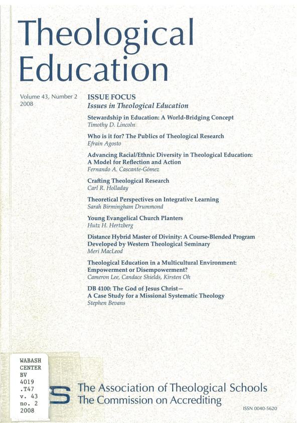 Issues in Theological Education—2008 (pdf)