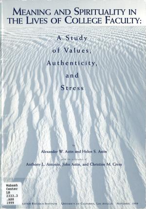 Meaning and Spirituality in the Lives of College Faculty: A Study of Values, Authenticity, and Stress