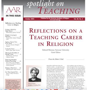 Reflections on a Teaching Career in Religion