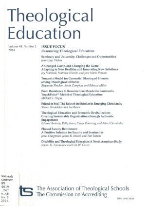 Resourcing Theological Education