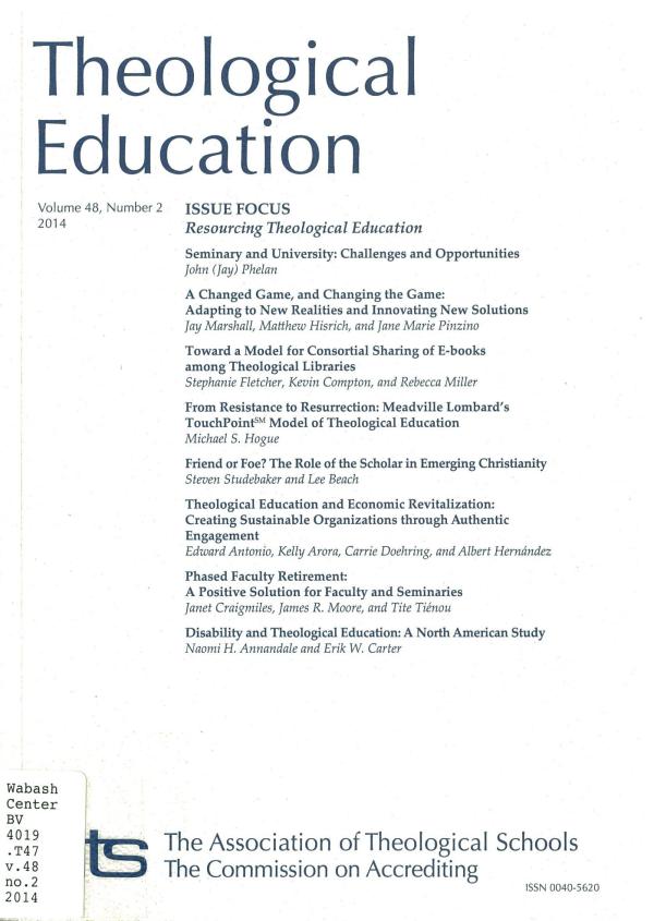 Resourcing Theological Education