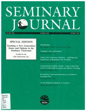 Seminary Journal vol. 1, no. 1, 1995