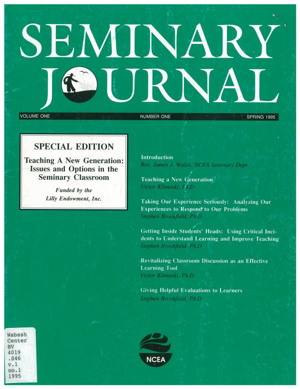 Seminary Journal vol. 1, no. 1, 1995