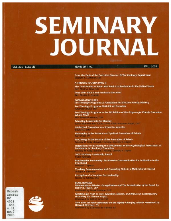 Seminary Journal vol. 11, no. 2, 2005