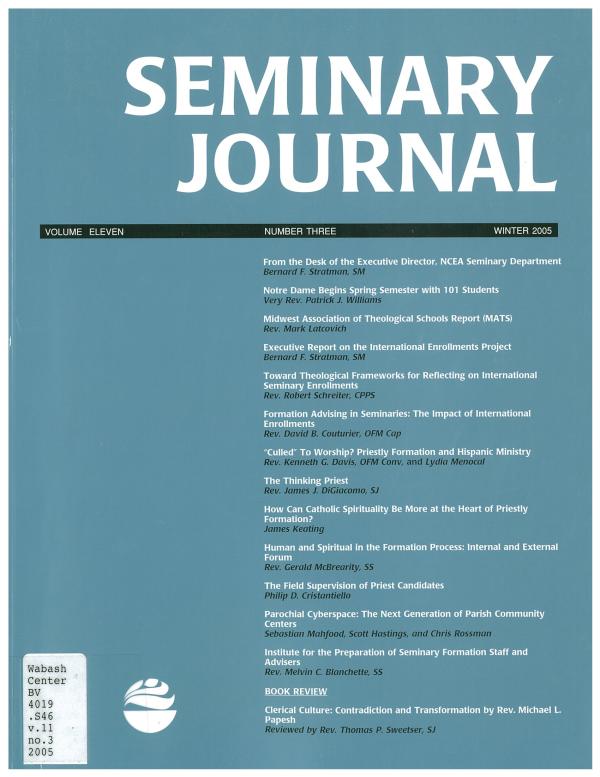 Seminary Journal vol. 11, no. 3, 2005