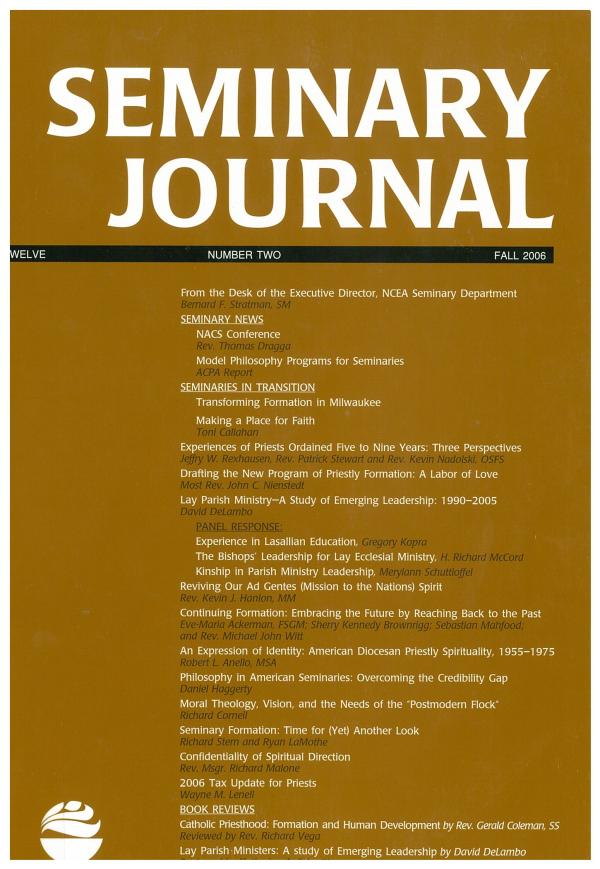 Seminary Journal vol. 12, no. 2, 2006