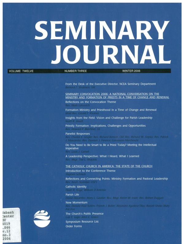 Seminary Journal vol. 12, no. 3, 2006