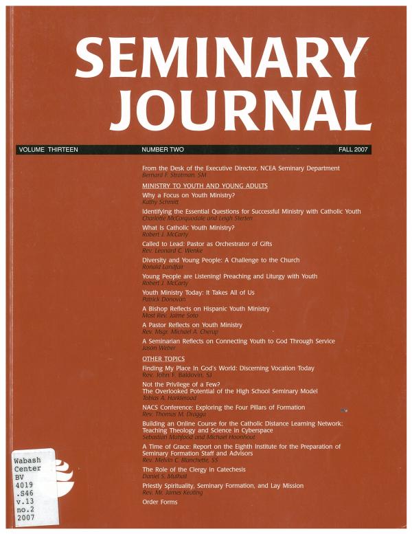 Seminary Journal vol. 13, no. 2, 2007