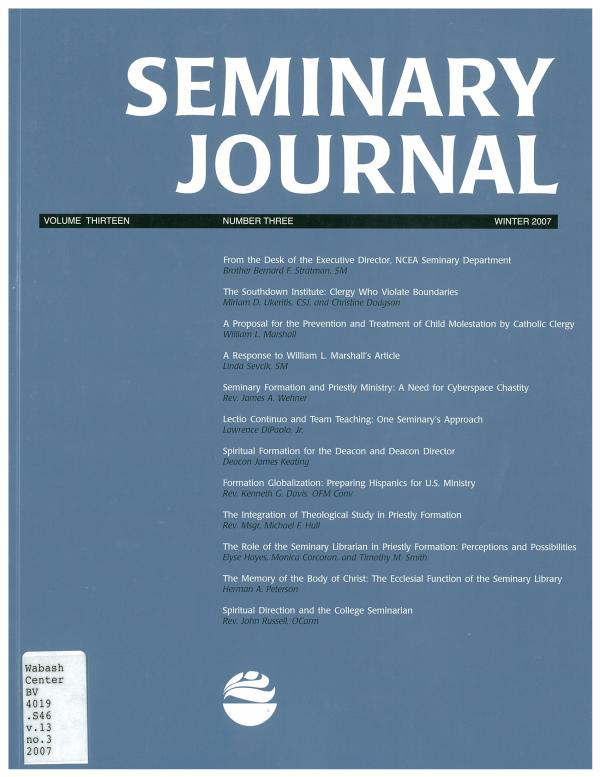 Seminary Journal vol. 13, no. 3, 2007