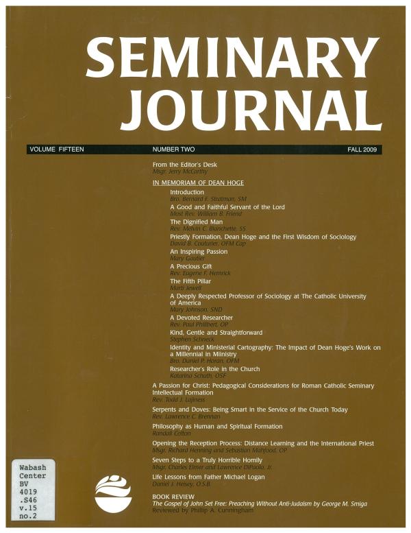 Seminary Journal vol. 15, no. 2, 2009