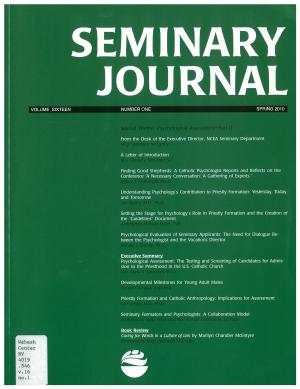 Seminary Journal vol. 16, no. 1, 2010