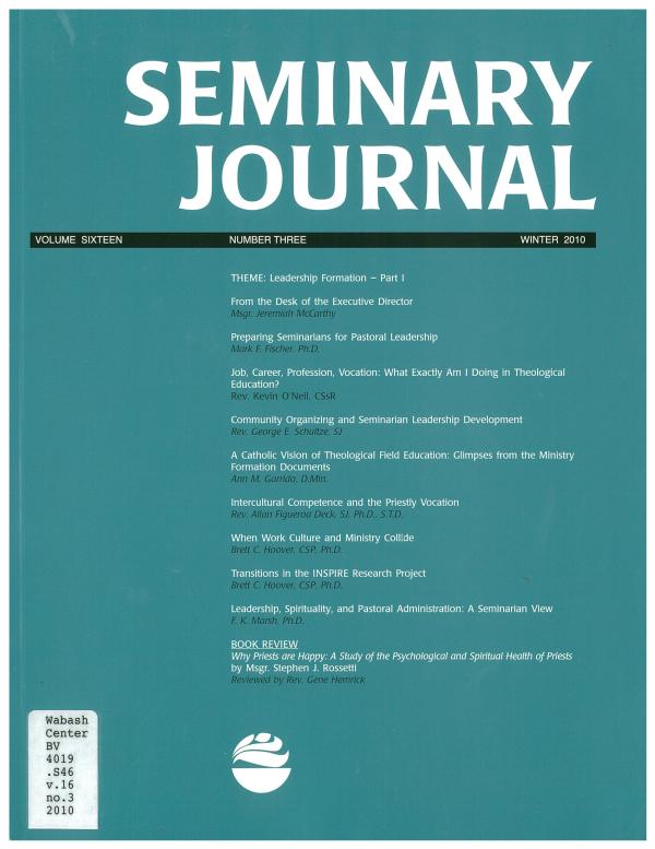 Seminary Journal vol. 16, no. 3, 2010