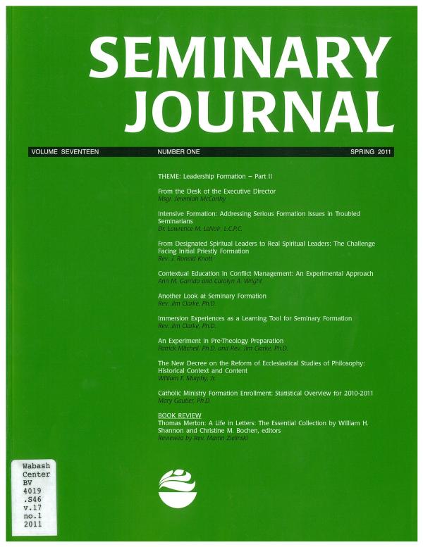 Seminary Journal vol. 17, no. 1, 2011