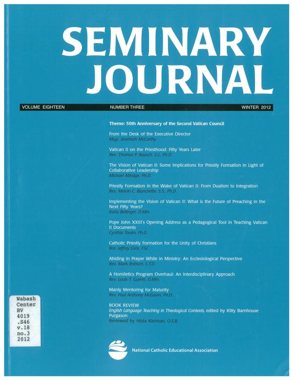 Seminary Journal vol. 18, no 3, 2012