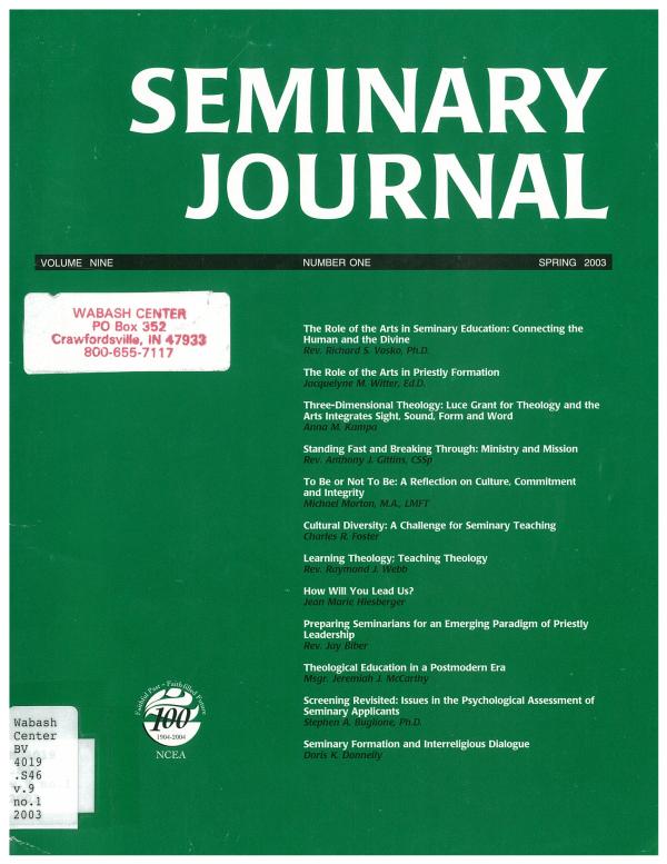 Seminary Journal vol. 9, no. 1, 2003