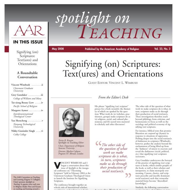 Signifying (on) Scriptures: Text(ures) and Orientations