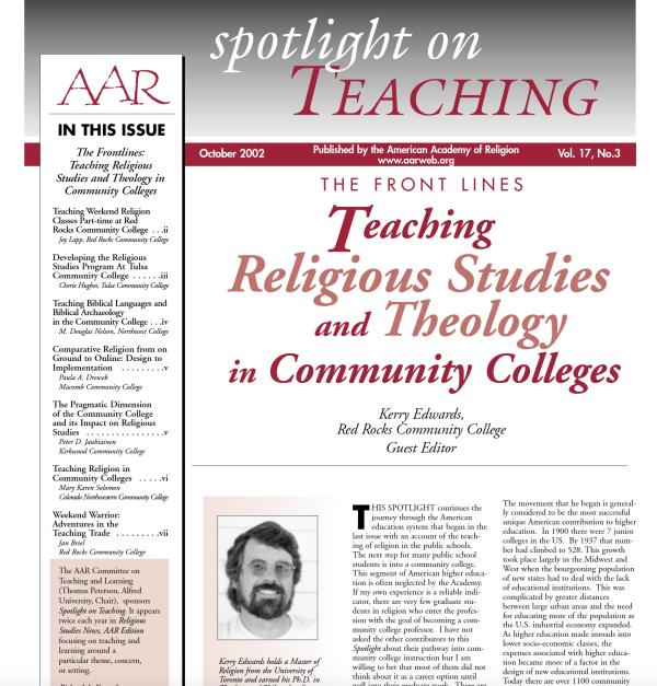 Teaching Religious Studies and Theology in Community Colleges