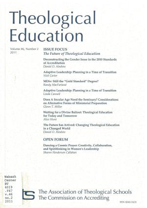 The Future of Theological Education (pdf)