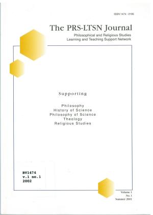 The PRS-LTSN Journal 1, no. 1