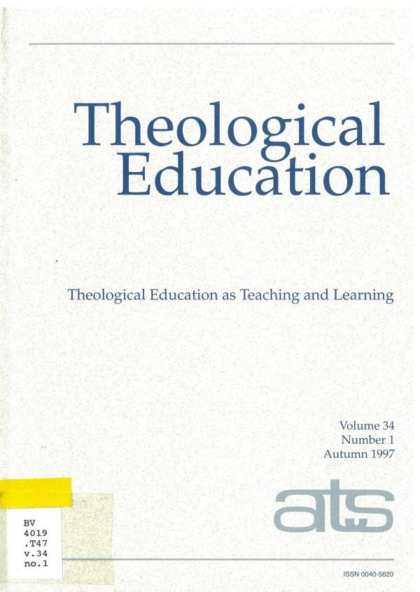 Theological Education as Teaching and Learning (pdf)